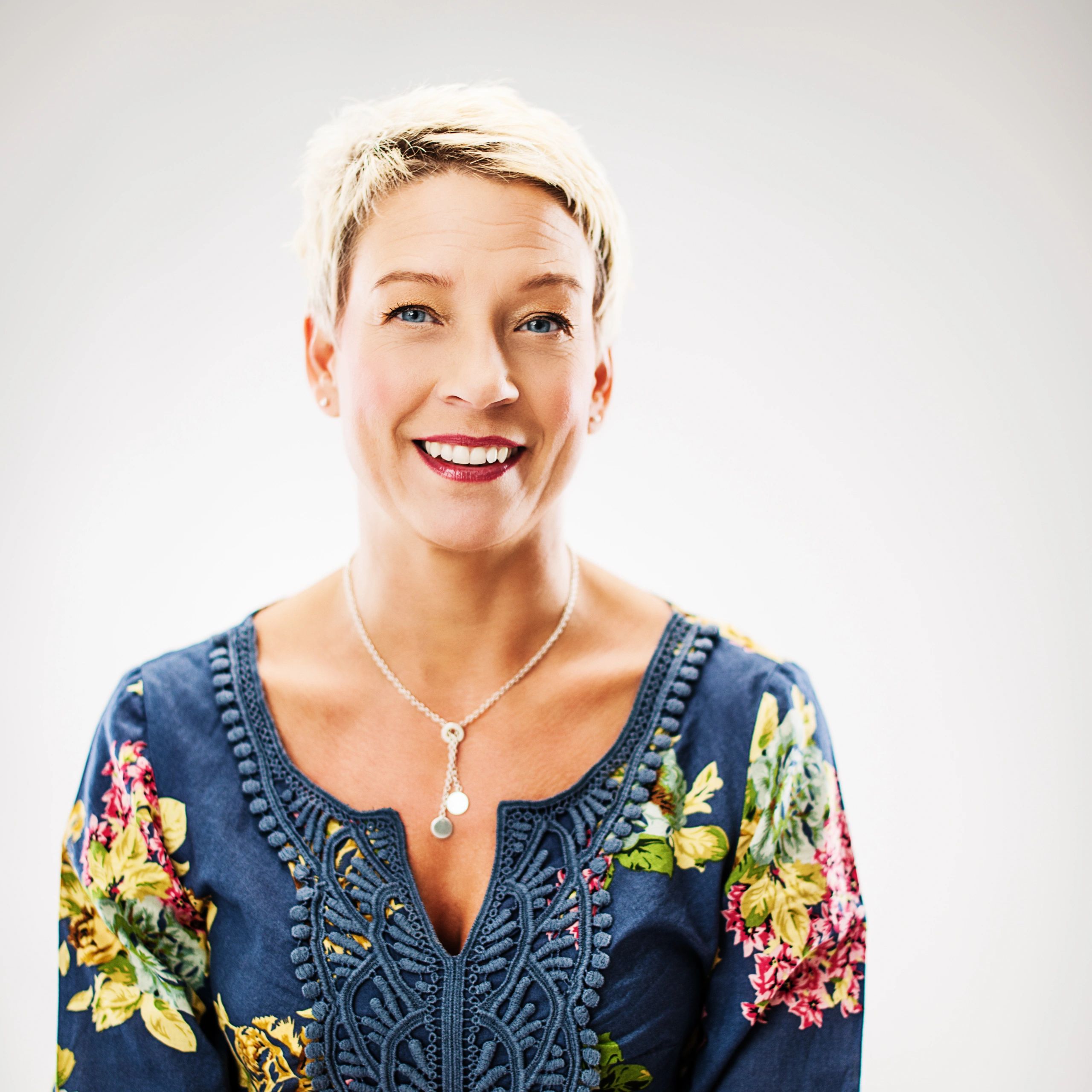 Woman with a warm natural smile